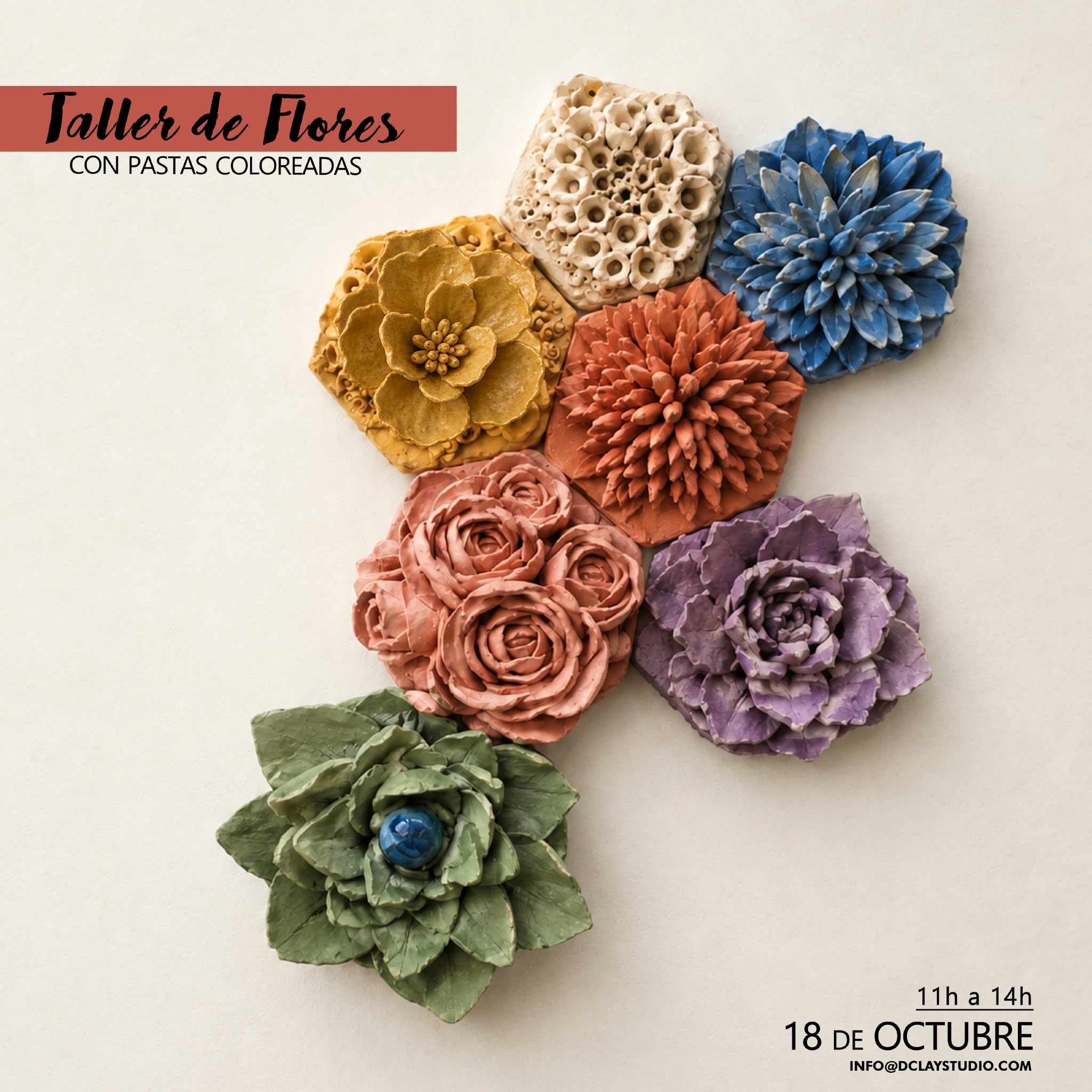 Taller de Flores con pastas coloreadas.